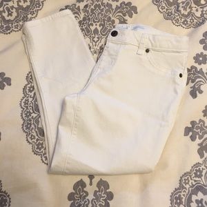 NWOT Girls White Jegging Crops
